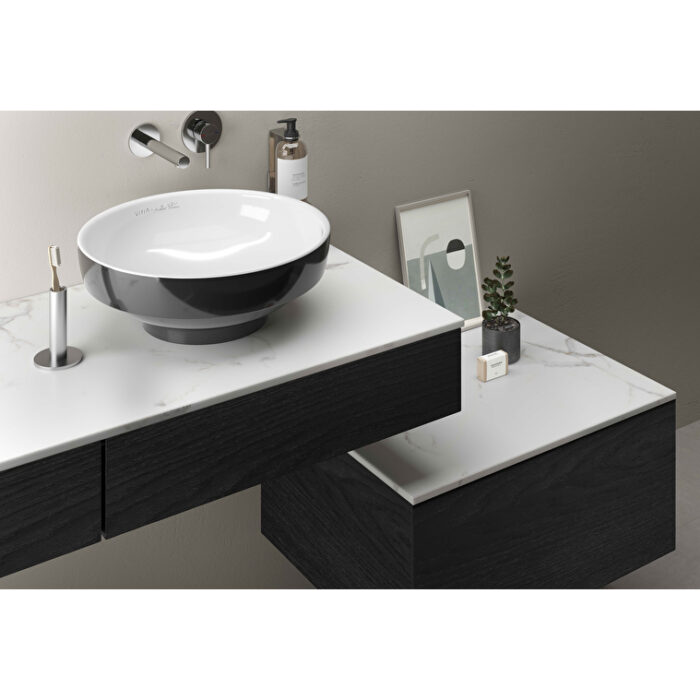 VitrA Origin Alt Ünite, 60 cm, Bir Çekmeceli, Hareli Siyah Meşe - Görsel 5