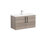 VitrA Root Flat Lavabo Dolabı, 100 cm, İki Kapaklı, Köşeli Lavabo, Cordoba - Görsel 3