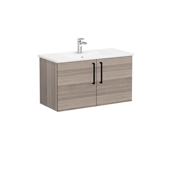 VitrA Root Flat Lavabo Dolabı, 100 cm, İki Kapaklı, Köşeli Lavabo, Cordoba - Görsel 3