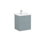 VitrA Root Classic Lavabo Dolabı, 60 cm, İki Çekmeceli, Klasik Lavabo, Mat Fiyord Yeşili - 68851 - Banyo Alt Modülleri - 2