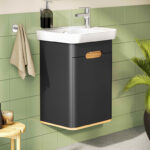 VitrA Sento Lavabo Dolabı, 50 cm, Bir Kapaklı, Dar, Aydınlatmalı, Mat Antrasit, Sağ - Görsel 7