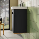 VitrA Sento Lavabo Dolabı, 50 cm, Bir Kapaklı, Dar, Aydınlatmalı, Mat Antrasit, Sağ - Görsel 4