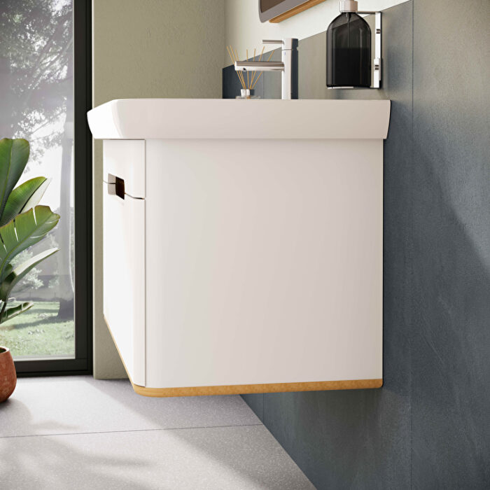 VitrA Sento Lavabo Dolabı, 100 cm, Bir Çekmeceli, Aydınlatmalı, Mat Beyaz - Görsel 18
