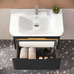 VitrA Sento Lavabo Dolabı, 80 cm, Bir Çekmeceli, Aydınlatmalı, Mat Antrasit - Görsel 9