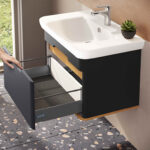 VitrA Sento Lavabo Dolabı, 80 cm, Bir Çekmeceli, Aydınlatmalı, Mat Antrasit - Görsel 8