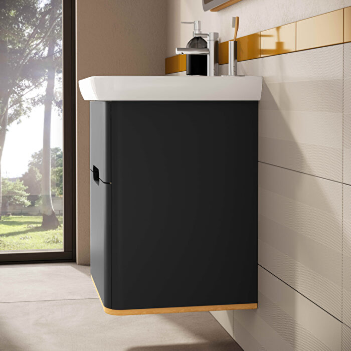 VitrA Sento Lavabo Dolabı, 65 cm, İki Çekmeceli, Aydınlatmalı, Mat Antrasit - Görsel 15