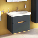 VitrA Sento Lavabo Dolabı, 80 cm, İki Çekmeceli, Aydınlatmalı, Mat Antrasit - Görsel 5