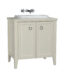 VitrA Valarte Lavabo Dolabı, 80 cm, İki Kapaklı, Tezgahüstü Lavabolu, Armatür Deliksiz, Mat Fildişi - 62170 - Banyo Alt Modülleri