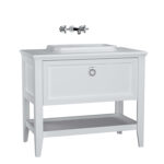 VitrA Valarte Lavabo Dolabı, 100 cm, Bir Çekmeceli, Tezgahüstü Lavabolu, Armatür Deliksiz, Mat Beyaz - 62198 - Banyo Alt Modülleri