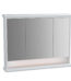 VitrA Valarte Dolaplı Ayna, 100 cm, Üç Kapaklı, Mat Beyaz - 62234 - Banyo Üst Modülleri