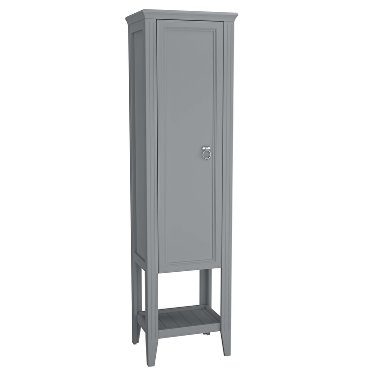 VitrA Valarte Boy Dolabı, 55 cm, Bir Kapaklı, Mat Gri, Sol - 62241 - Boy Dolaplar