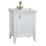 VitrA Valarte Lavabo Dolabı, 65 cm, Bir Kapaklı, Etajerli Lavabolu, Mat Beyaz, Sağ - 62259 - Banyo Alt Modülleri