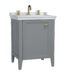 VitrA Valarte Lavabo Dolabı, 65 cm, Bir Kapaklı, Etajerli Lavabolu, Üç Armatür Delikli, Mat Gri, Sağ - 62263 - Banyo Alt Modülleri