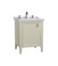 VitrA Valarte Lavabo Dolabı, 65 cm, Bir Kapaklı, Etajerli Lavabolu, Üç Armatür Delikli, Mat Fildişi, Sağ - 62264 - Banyo Alt Modülleri