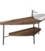 VitrA Plural Ahşap Tezgah Ünitesi, 160 cm, Raflı, Sağ Armatür Delikli, Koyu Meşe, Lavabosuz - 64041 - Banyo Alt Modülleri