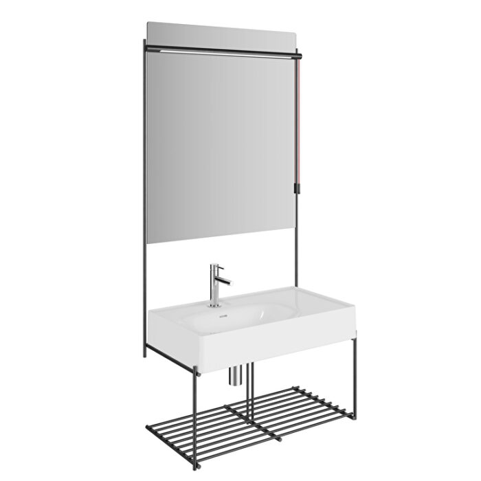 VitrA Equal Lavabo Ünitesi, 80 cm, Raflı, Beyaz Lavabolu - 64084 - Fonksiyonel ve Tamamlayıcı Ürünler - 2