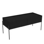 VitrA Equal Alt Ünite, 100 cm, İki Çekmeceli, Hareli Siyah Meşe