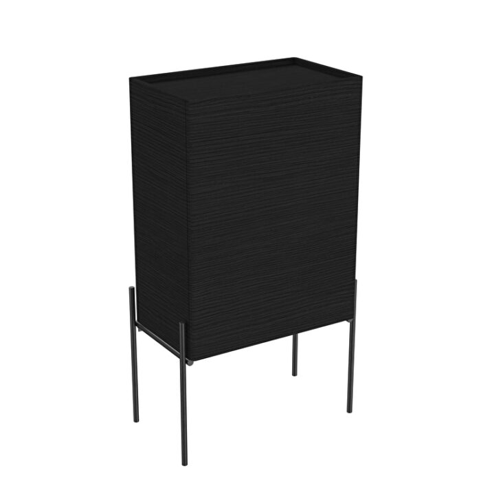 VitrA Equal Yan Ünite, 45 cm, Kapaklı, Hareli Siyah Meşe, Sol - 64116 - Fonksiyonel ve Tamamlayıcı Ürünler - 1