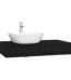 VitrA Origin Tezgah, 90 cm, İki Çekmeceli, Sol Sifon Delikli, Hareli Siyah Meşe - 65673 - Fonksiyonel ve Tamamlayıcı Ürünler