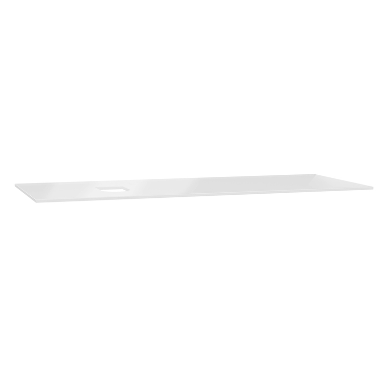 VitrA Origin Üst Tezgah, 120 cm, Cam, Armatür Deliksiz, Sol Sifon Delikli, Beyaz - 65722 - Fonksiyonel ve Tamamlayıcı Ürünler
