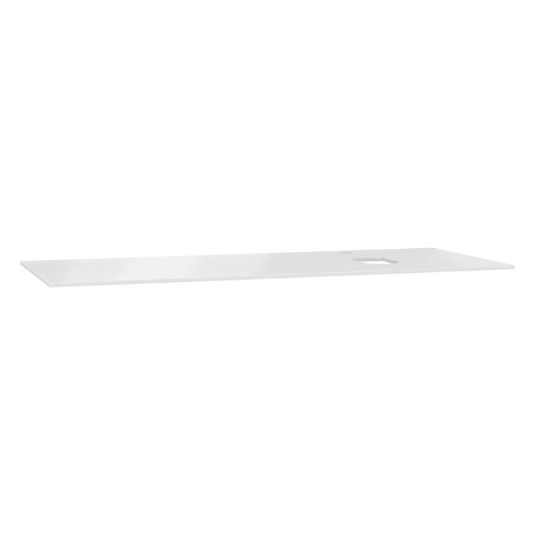 VitrA Origin Üst Tezgah, 120 cm, Cam, Armatür Delikli, Sağ Sifon Delikli, Beyaz - 65731 - Fonksiyonel ve Tamamlayıcı Ürünler