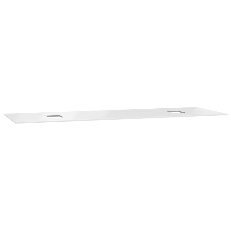 VitrA Origin Üst Tezgah, 150 cm, Cam, Armatür Deliksiz, Çift Sifon Delikli, Beyaz - 65751 - Fonksiyonel ve Tamamlayıcı Ürünler