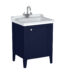 VitrA Valarte Neo Lavabo Dolabı, 65 cm, Bir Kapaklı, Etajerli Lavabolu, Çelik Mavisi, Sağ - 65765 - Banyo Alt Modülleri