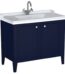 VitrA Valarte Neo Lavabo Dolabı, 100 cm, İki Kapaklı, Etajerli Lavabolu, Çelik Mavisi - 65767 - Banyo Alt Modülleri