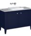 VitrA Valarte Neo Lavabo Dolabı, 120 cm, İki Kapaklı, Tezgahüstü Lavabolu, Mermer Tezgahlı, Çelik Mavisi - 65774 - Banyo Alt Modülleri