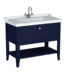 VitrA Valarte Neo Lavabo Dolabı, 100 cm, Bir Çekmeceli, Etajerli Lavabolu, Çelik Mavisi - 65777 - Banyo Alt Modülleri