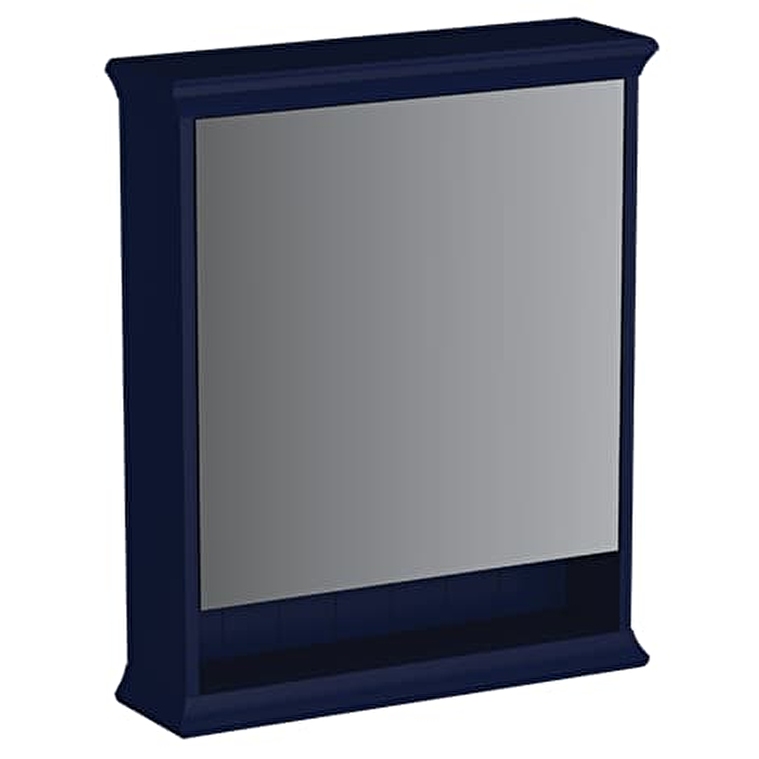 VitrA Valarte Neo Dolaplı Ayna, 65 cm, Bir Kapaklı, Aydınlatmalı, Çelik Mavisi, Sol - 65791 - Banyo Üst Modülleri
