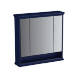 VitrA Valarte Neo Dolaplı Ayna, 80 cm, Üç Kapaklı, Aydınlatmalı, Çelik Mavisi - 65793 - Banyo Üst Modülleri