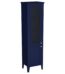 VitrA Valarte Neo Boy Dolabı, 55 cm, Cam Kapaklı, Çelik Mavisi, Sol - 65796 - Boy Dolaplar