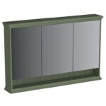 VitrA Valarte Neo Dolaplı Ayna, 120 cm, Üç Kapaklı, Aydınlatmalı, Retro Yeşil
