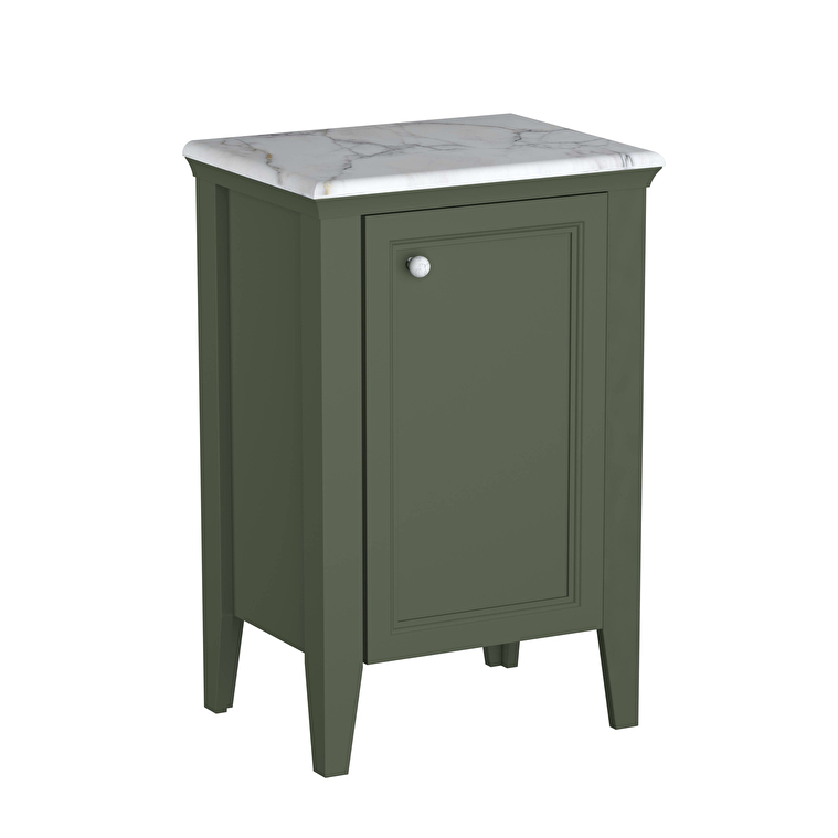 VitrA Valarte Neo Yan Ünite, 55 cm, Bir Kapaklı, Mermer Tezgahlı, Retro Yeşil, Sağ - 65811 - Fonksiyonel ve Tamamlayıcı Ürünler