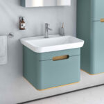 VitrA Sento Lavabo Dolabı, 65 cm, Bir Çekmeceli, Aydınlatmalı, Mat Fiyord Yeşili - 65873 - Banyo Alt Modülleri - 2
