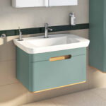 VitrA Sento Lavabo Dolabı, 80 cm, Bir Çekmeceli, Aydınlatmalı, Mat Fiyord Yeşili - 65874 - Banyo Alt Modülleri - 3