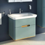 VitrA Sento Lavabo Dolabı, 80 cm, İki Çekmeceli, Aydınlatmalı, Mat Fiyord Yeşili - 65877 - Banyo Alt Modülleri - 3