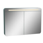VitrA Sento Dolaplı Ayna, 100 cm, İki Kapaklı, Aydınlatmalı, Mat Fiyord Yeşili - 65890 - Banyo Üst Modülleri