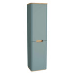 VitrA Sento Boy Dolabı, 40 cm, İki Kapaklı, Çamaşır Sepetli, Prizli, Mat Fiyord Yeşili, Sağ - 65893 - Boy Dolaplar