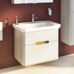 VitrA Sento Lavabo Dolabı, 80 cm, İki Çekmeceli, Aydınlatmalı, Mat Açık Gri - Görsel 5