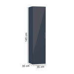 VitrA Mia Boy Dolabı, 35 cm, Parlak Antrasit - 66167 - Boy Dolaplar - 12