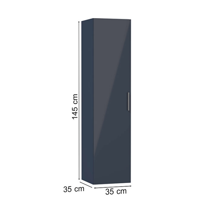 VitrA Mia Boy Dolabı, 35 cm, Parlak Antrasit - 66167 - Boy Dolaplar - 12