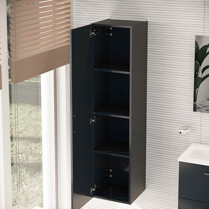 VitrA Mia Boy Dolabı, 35 cm, Parlak Antrasit - 66167 - Boy Dolaplar - 9