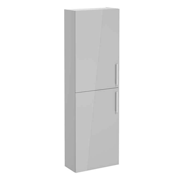VitrA Root Flat Boy Dolabı, 55 cm, İki Kapaklı, Dar, Parlak İnci Grisi - 66245 - Boy Dolaplar