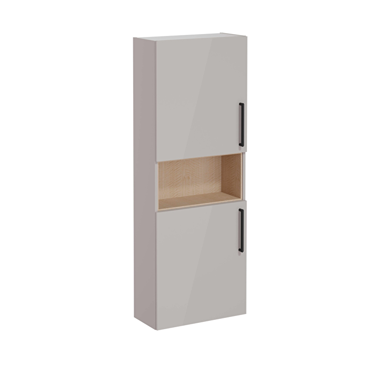 VitrA Root Flat Boy Dolabı, 55 cm, İki Kapaklı, Dar, Kısa, Parlak Sahra Beji - 66250 - Boy Dolaplar