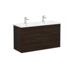 VitrA Root Flat Lavabo Dolabı, 120 cm, Dört Çekmeceli, Yuvarlak Lavabo, Ceviz - 66277 - Banyo Alt Modülleri - 2