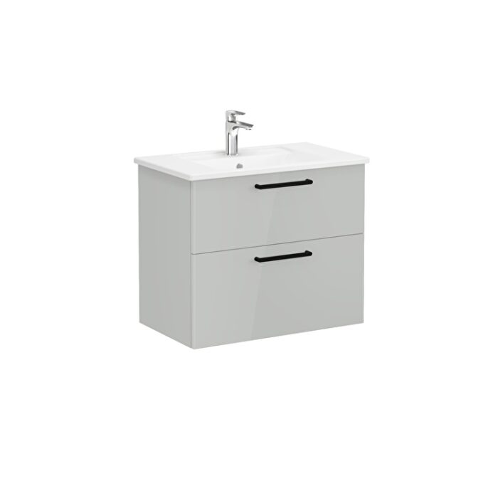 66310_01_b547f5dc6110a5d1b118f71c781756afe1fe18a2-2.jpg VitrA Root Flat Lavabo Dolabı, 80 cm, İki Çekmeceli, Köşeli Lavabo, Parlak İnci Grisi - 66310 - Banyo Alt Modülleri - 1