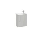 VitrA Root Flat Lavabo Dolabı, 45 cm, Bir Kapaklı, Dar, Köşeli Lavabo, Parlak İnci Grisi, Sağ - Görsel 2