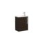 VitrA Root Flat Lavabo Dolabı, 45 cm, Bir Kapaklı, Dar, Köşeli Lavabo, Ceviz, Sol - 66336 - Banyo Alt Modülleri